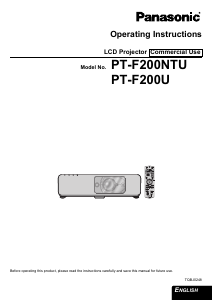 Handleiding Panasonic PT-F200NTU Beamer