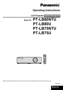 Manual Panasonic PT-LB80U Projector