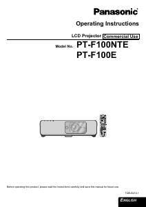 Manual Panasonic PT-F100E Projector