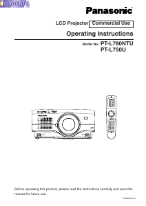 Manual Panasonic PT-L780NTU Projector