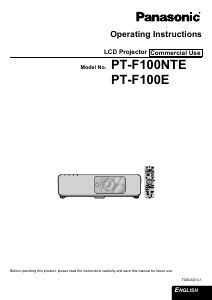 Manual Panasonic PT-F100NTE Projector