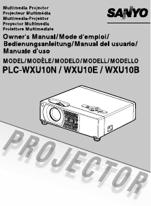 Manual Sanyo PLC-WXU10B Projector