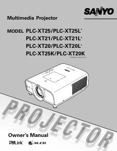 Manual Sanyo PLC-XT21 Projector