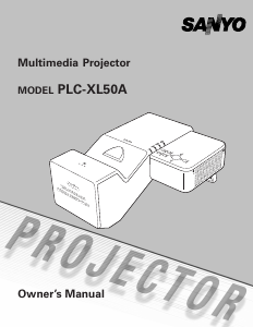 Manual Sanyo PLC-XL50A Projector
