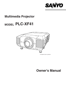 Manual Sanyo PLC-XF41 Projector