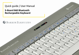 Manual Bakker Elkhuizen S-board 860 Keyboard