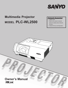 Manual Sanyo PLC-WL2500 Projector