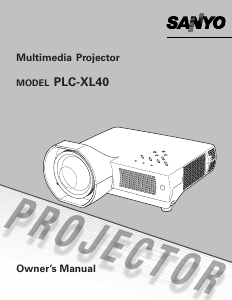 Manual Sanyo PLC-XL40 Projector