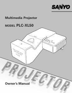 Manual Sanyo PLC-XL50 Projector