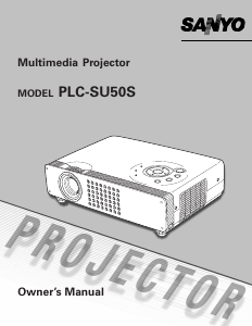 Manual Sanyo PLC-SU50S Projector