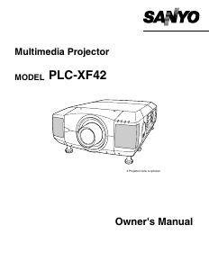 Manual Sanyo PLC-XF42 Projector