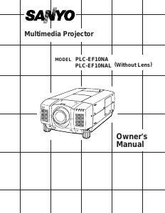 Manual Sanyo PLC-EF10NA Projector