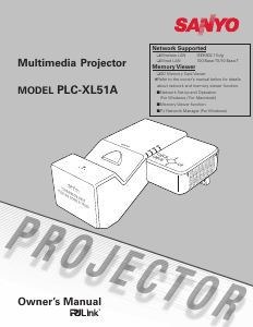 Manual Sanyo PLC-XL51A Projector