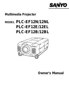 Manual Sanyo PLC-EF12N Projector