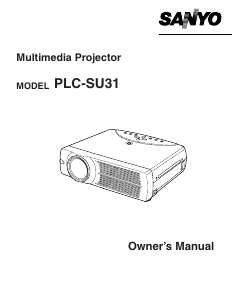 Handleiding Sanyo PLC-SU31 Beamer