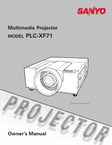 Manual Sanyo PLC-XF71 Projector