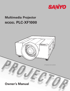 Manual Sanyo PLC-XF1000 Projector