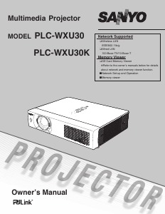 Manual Sanyo PLC-WXU30K Projector