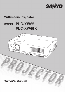 Manual Sanyo PLC-XW65K Projector