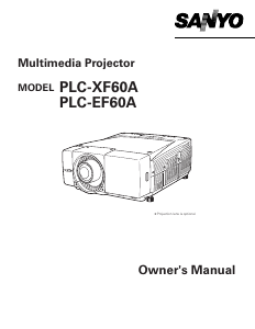 Manual Sanyo PLC-EF60A Projector