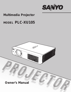 Manual Sanyo PLC-XU105 Projector