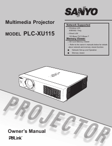 Manual Sanyo PLC-XU115 Projector