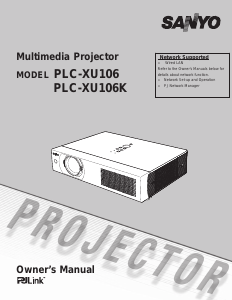 Manual Sanyo PLC-XU106 Projector