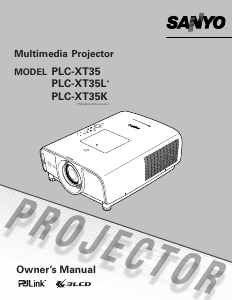 Manual Sanyo PLC-XT35K Projector