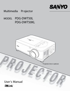 Manual Sanyo PDG-DWT50L Projector