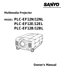 Manual Sanyo PLC-EF12B Projector