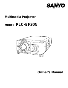 Manual Sanyo PLC-EF30N Projector