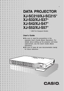 Manual Casio XJ-S52 Projector