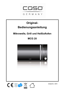 Bedienungsanleitung Caso MCG 20 Mikrowelle