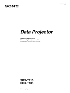 Manual Sony SRX-T105 Projector