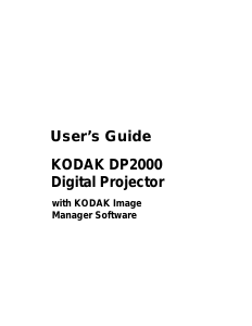 Manual Kodak DP2000 Projector