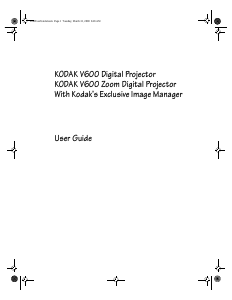 Manual Kodak V600 Projector