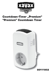 Manual de uso Xavax 00111952 Premium Interruptor horario