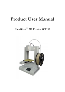 Handleiding Weistek WT150 IdeaWerk 3D Printer