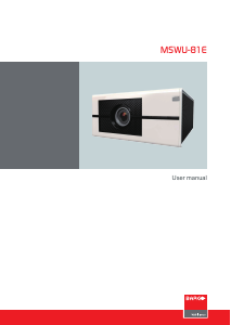 Manual Barco MSWU-81E Projector