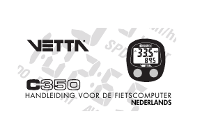 Handleiding Vetta C350 Fietscomputer