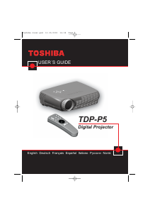 Bruksanvisning Toshiba TDP-P5 Projektor