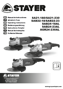 Manuale Stayer SA21-180 Smerigliatrice angolare