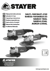 Manual Stayer SAB24-18AL Angle Grinder