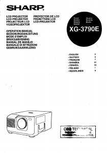 Handleiding Sharp XG-3790E Beamer