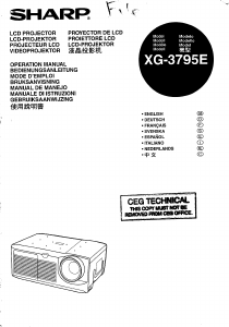 Handleiding Sharp XG-3795E Beamer