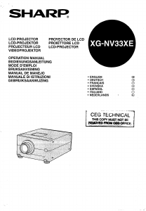 Manual Sharp XG-NV33XE Projector