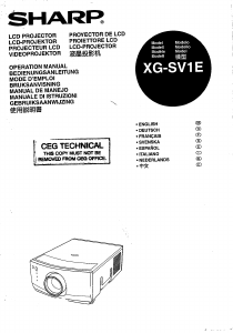 Handleiding Sharp XG-SV1E Beamer