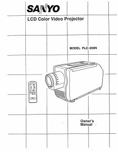 Manual Sanyo PLC-200N Projector