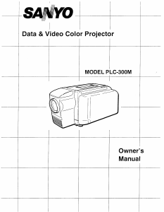 Manual Sanyo PLC-300M Projector