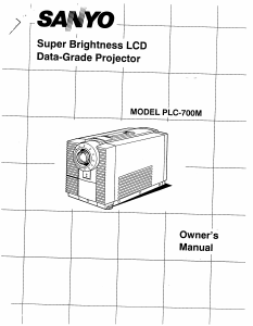 Handleiding Sanyo PLC-700M Beamer